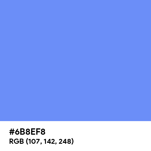 Cornflower Blue (Hex code: 6B8EF8) Thumbnail