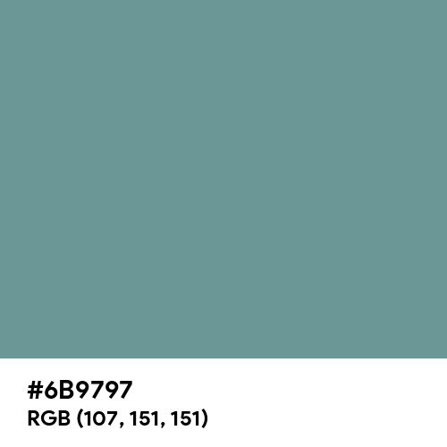 Muted Teal (Hex code: 6B9797) Thumbnail