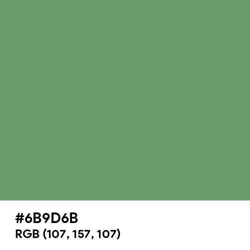 Russian Green (Hex code: 6B9D6B) Thumbnail
