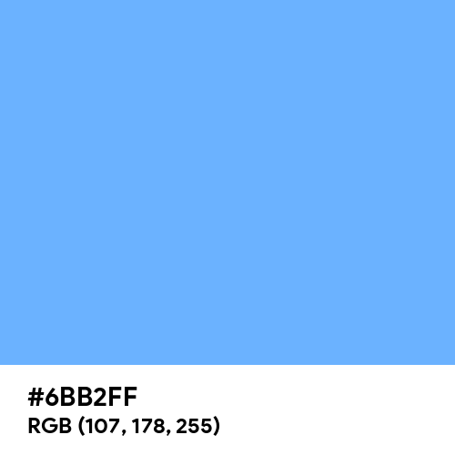 French Sky Blue (Hex code: 6BB2FF) Thumbnail