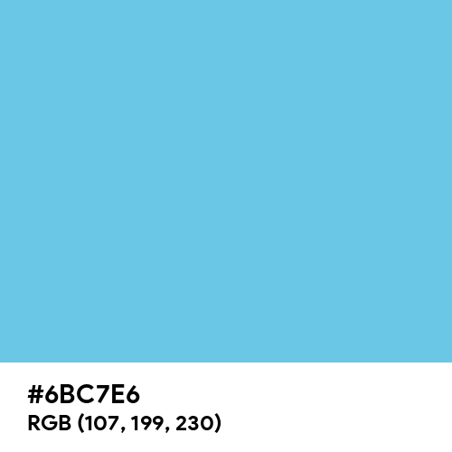 Sky Blue (Crayola) (Hex code: 6BC7E6) Thumbnail