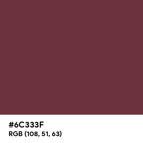 Chestnut Red (Hex code: 6C333F) Thumbnail