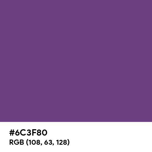 Maximum Purple (Hex code: 6C3F80) Thumbnail