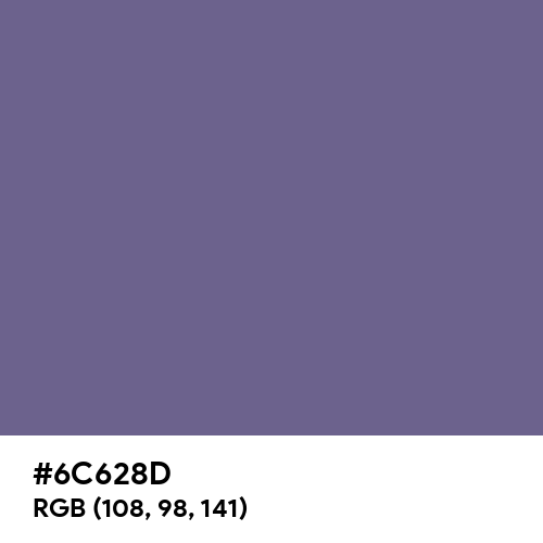 Dark Blue-Gray (Hex code: 6C628D) Thumbnail