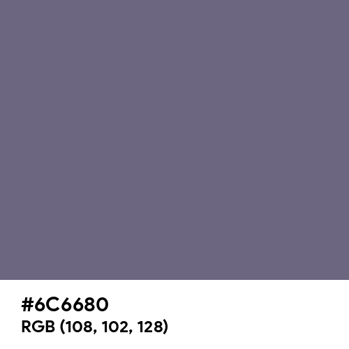 Old Lavender (Hex code: 6C6680) Thumbnail