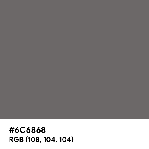 Charcoal Gray (Hex code: 6C6868) Thumbnail