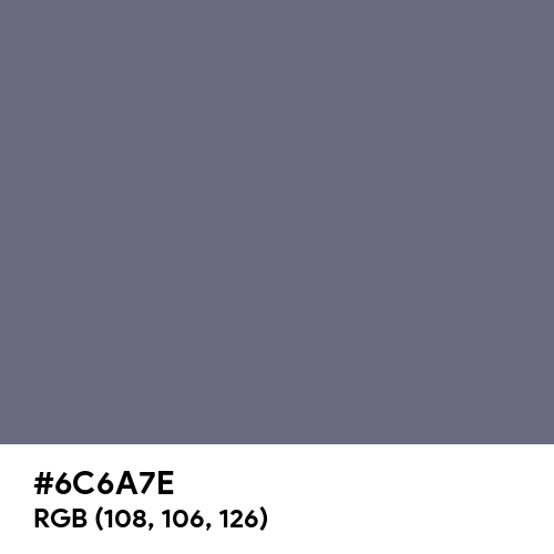 Old Lavender (Hex code: 6C6A7E) Thumbnail