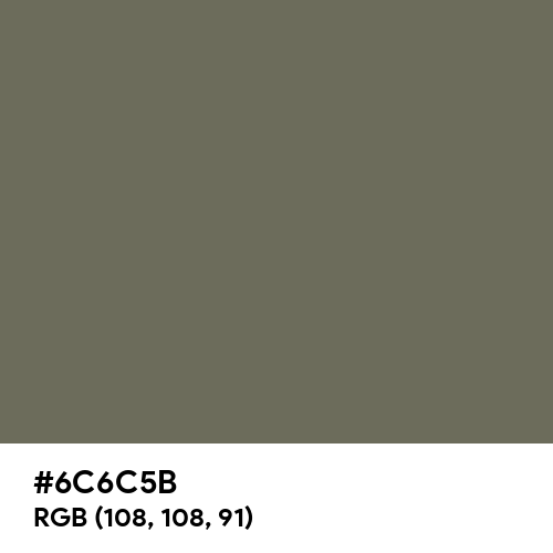 Granite Gray (Hex code: 6C6C5B) Thumbnail