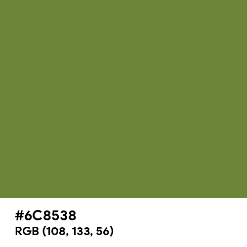 Maximum Green (Hex code: 6C8538) Thumbnail