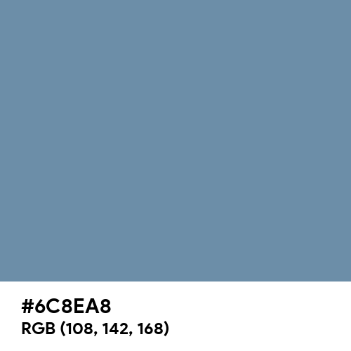 Shadow Blue (Hex code: 6C8EA8) Thumbnail