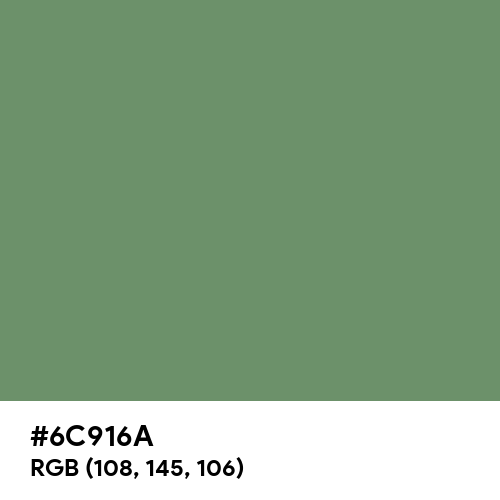 Russian Green (Hex code: 6C916A) Thumbnail