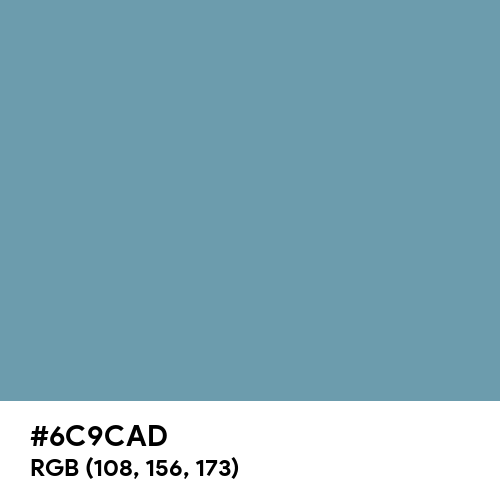 Crystal Blue (Hex code: 6C9CAD) Thumbnail
