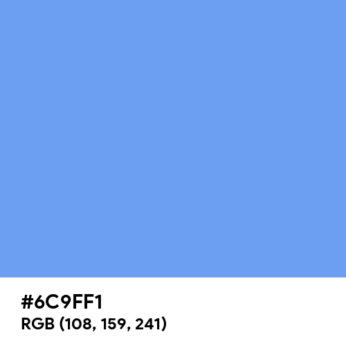 Cornflower Blue (Hex code: 6C9FF1) Thumbnail