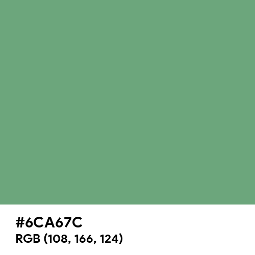 Medium Chrome Green (Hex code: 6CA67C) Thumbnail