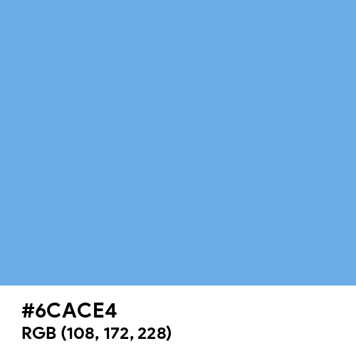 Argentinian Blue (Hex code: 6CACE4) Thumbnail