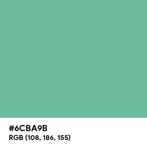 Green Sheen (Hex code: 6CBA9B) Thumbnail