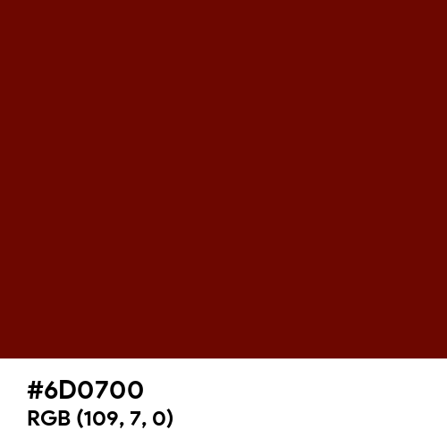 Blood Red (Hex code: 6D0700) Thumbnail