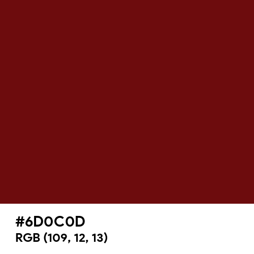 Blood (Organ) (Hex code: 6D0C0D) Thumbnail
