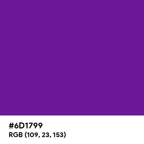 Chinese Purple (Hex code: 6D1799) Thumbnail
