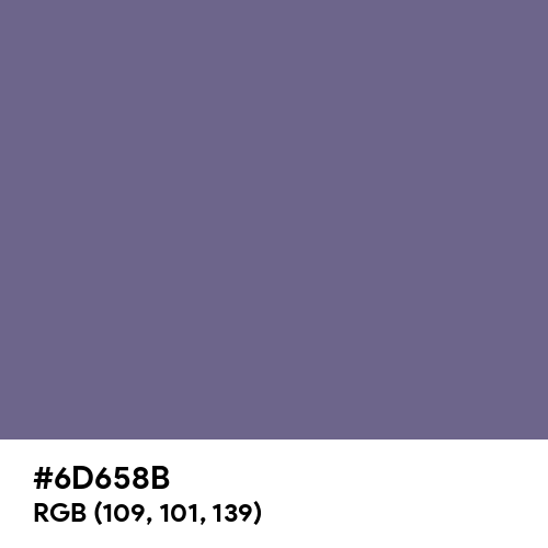 Dark Blue-Gray (Hex code: 6D658B) Thumbnail