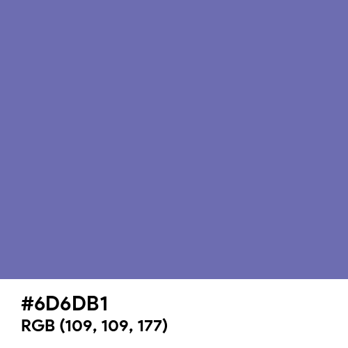 Blue-Violet (Crayola) (Hex code: 6D6DB1) Thumbnail