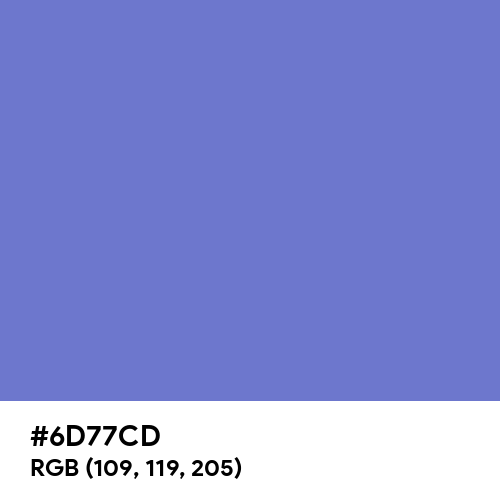 Violet-Blue (Crayola) (Hex code: 6D77CD) Thumbnail