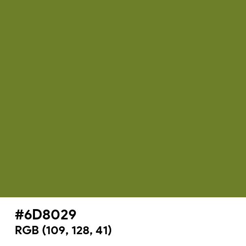 Olive Drab (#3) (Hex code: 6D8029) Thumbnail