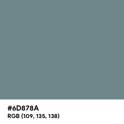 Slate Gray (Hex code: 6D878A) Thumbnail