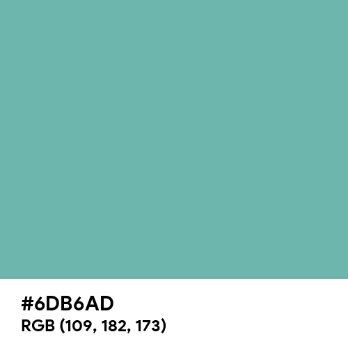Vintage Turquoise (Hex code: 6DB6AD) Thumbnail
