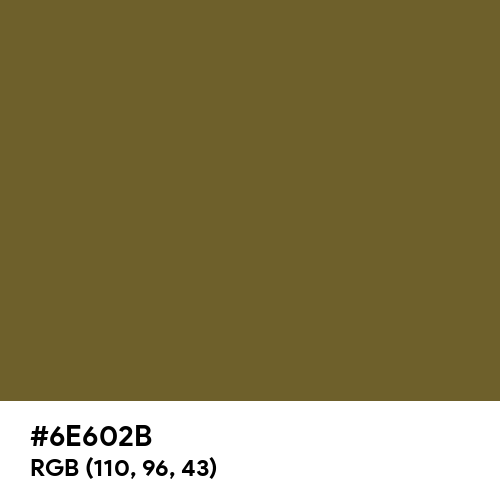 Mustard Green (Hex code: 6E602B) Thumbnail