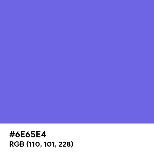 Medium Slate Blue (Hex code: 6E65E4) Thumbnail