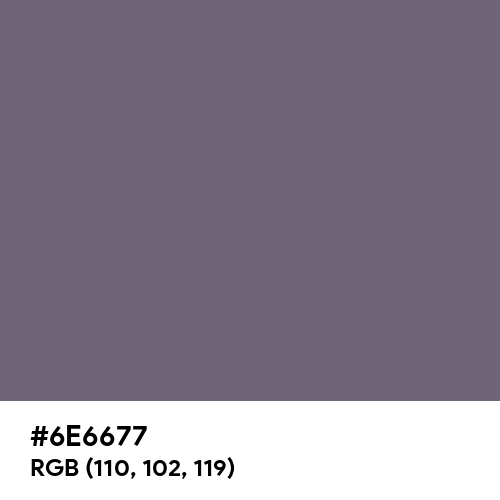 Old Lavender (Hex code: 6E6677) Thumbnail