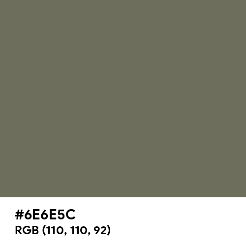 Deep Lichen Green (Hex code: 6E6E5C) Thumbnail