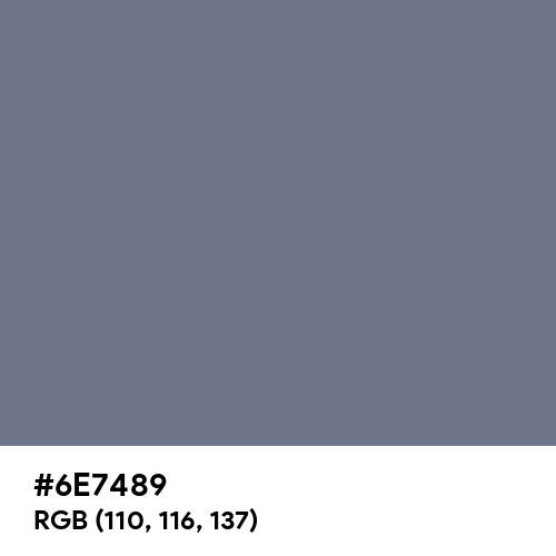 Slate Gray (Hex code: 6E7489) Thumbnail