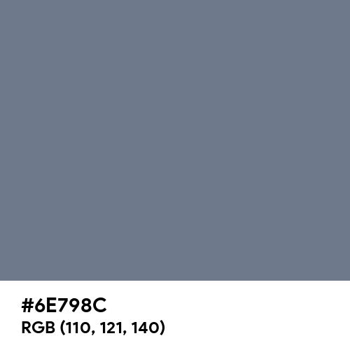 Slate Gray (Hex code: 6E798C) Thumbnail