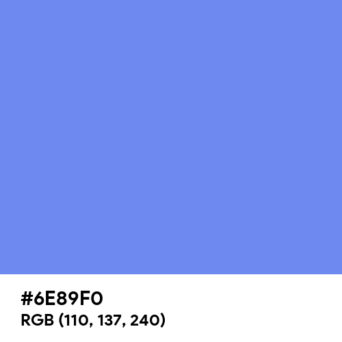Cornflower Blue (Hex code: 6E89F0) Thumbnail