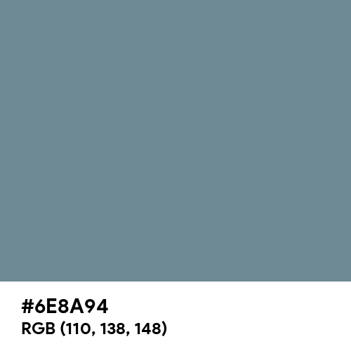 Light Slate Gray (Hex code: 6E8A94) Thumbnail