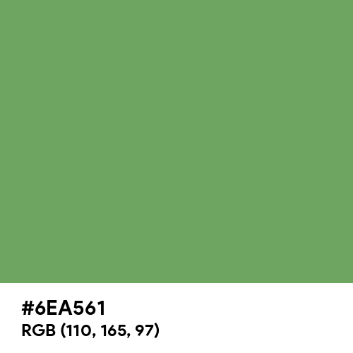 Russian Green (Hex code: 6EA561) Thumbnail