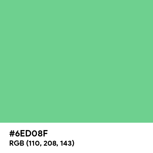 Very Light Malachite Green (Hex code: 6ED08F) Thumbnail