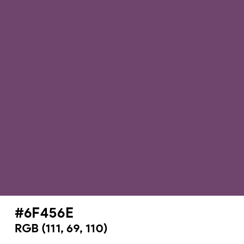 Sunset Purple (Pantone) (Hex code: 6F456E) Thumbnail