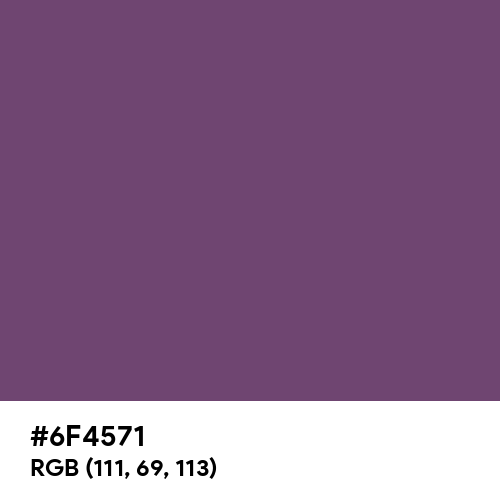 Maximum Purple (Hex code: 6F4571) Thumbnail