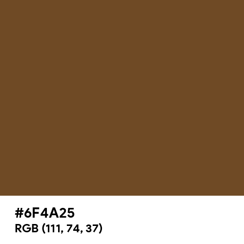 Olive Brown (RAL) (Hex code: 6F4A25) Thumbnail