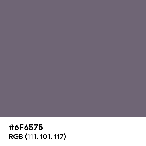 Old Lavender (Hex code: 6F6575) Thumbnail