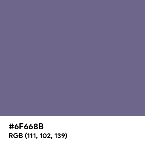 Dark Blue-Gray (Hex code: 6F668B) Thumbnail