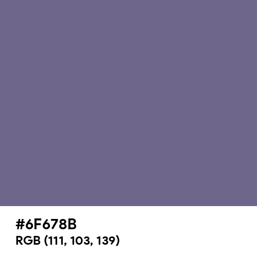 Dark Blue-Gray (Hex code: 6F678B) Thumbnail