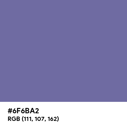 Dark Blue-Gray (Hex code: 6F6BA2) Thumbnail