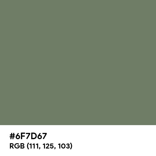 Camouflage Green (Hex code: 6F7D67) Thumbnail