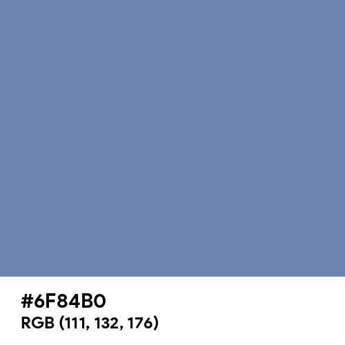 Shadow Blue (Hex code: 6F84B0) Thumbnail