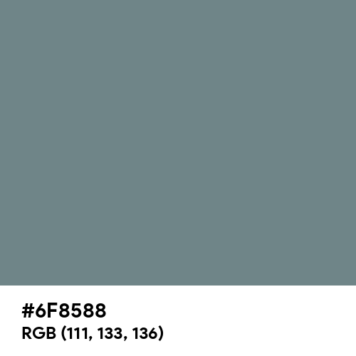 Slate Gray (Hex code: 6F8588) Thumbnail