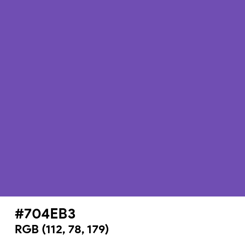 Royal Purple (Hex code: 704EB3) Thumbnail